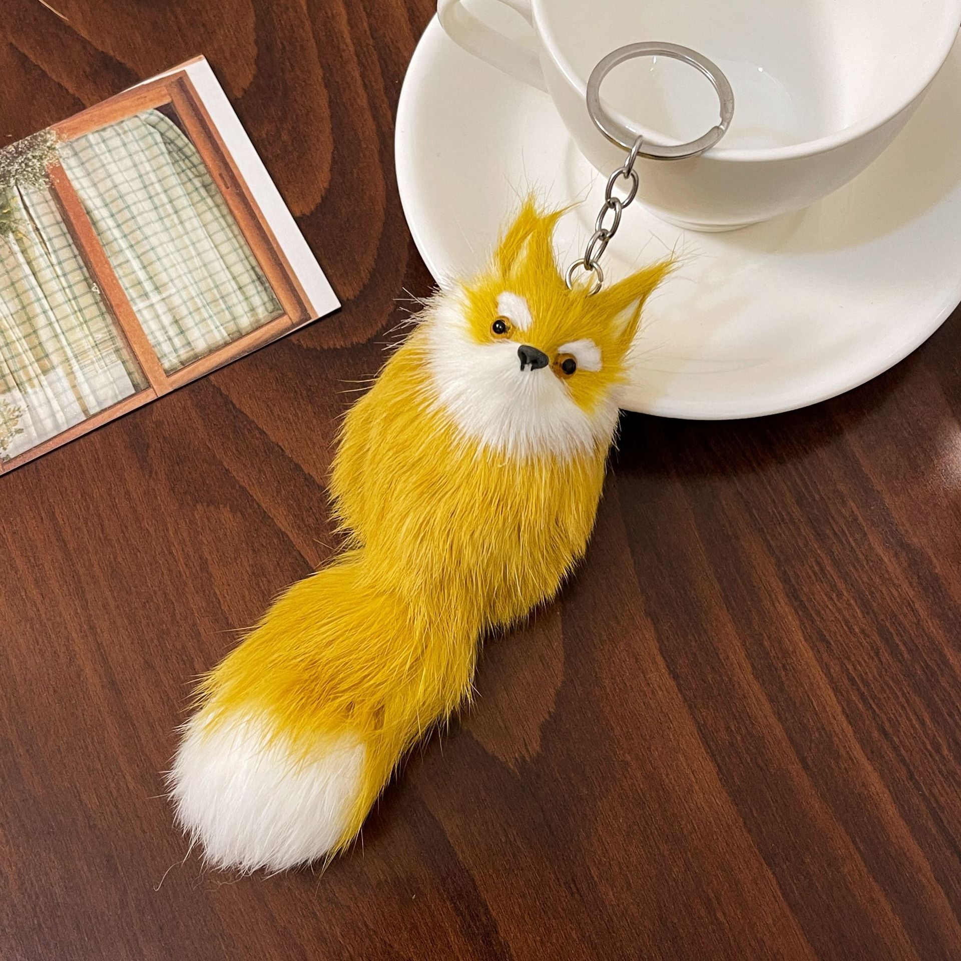 Wholesale Little Fox Car Pendant Plush Keychains